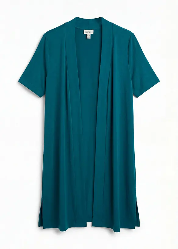 Shirtjacke aus softer Viskose in petrol von vorne - bonprix Shirtjacke aus softer Viskose in petrol von vorne - bonprix