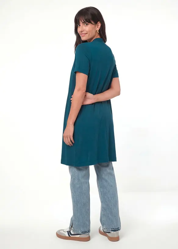 Shirtjacke aus softer Viskose in petrol von hinten (im Anschnitt) - bonprix Shirtjacke aus softer Viskose in petrol von hinten (im Anschnitt) - bonprix
