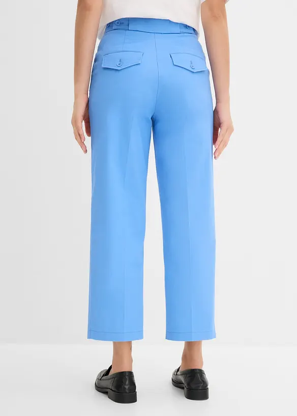 Chinohose aus Baumwoll-Twill in blau von hinten - bonprix