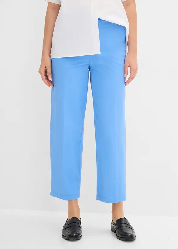 Chinohose aus Baumwoll-Twill in blau von vorne - bonprix