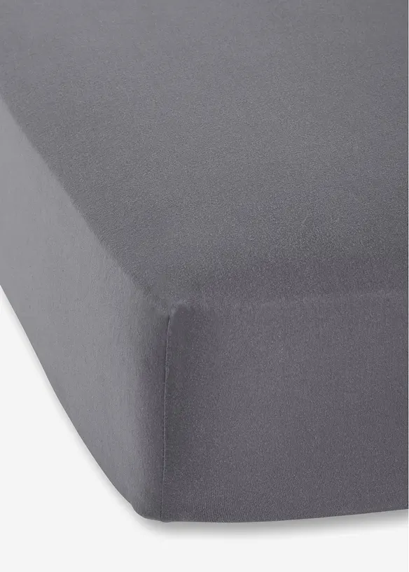 Jersey 40cm Spannbettlaken in grau - bonprix