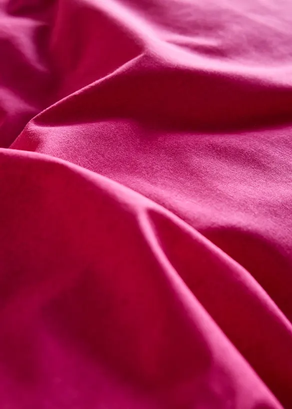 Linon-Bettwäsche in Leinenoptik in pink (Detailaufnahme) - bonprix