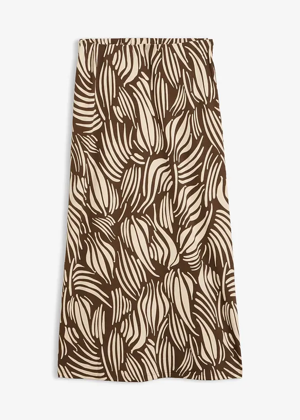 Jersey-Rock aus Bio-Baumwolle mit Stretch in braun von vorne - bonprix Jersey-Rock aus Bio-Baumwolle mit Stretch in braun von vorne - bonprix