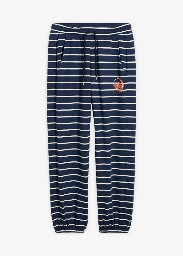 Sweathose aus Baumwoll-Mix in blau von vorne - bonprix