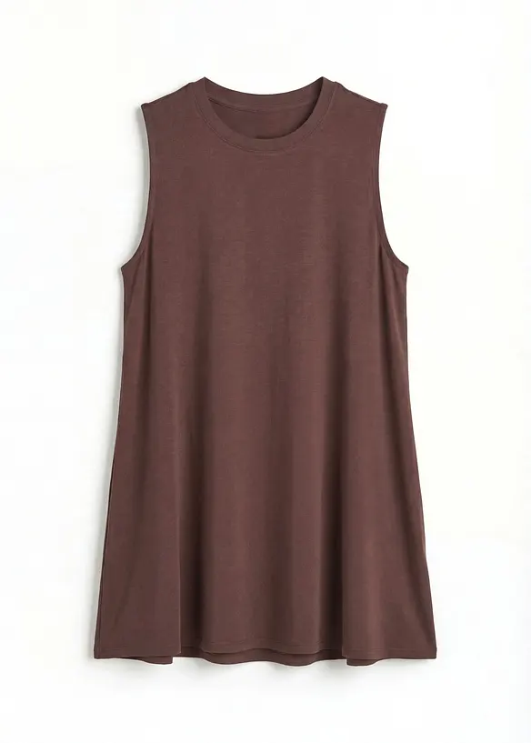 Shirt aus softer Viskose in braun von vorne - bonprix