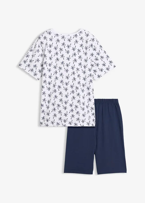 Shorty aus reiner Baumwolle 2-tlg. Set in weiß von hinten - bonprix