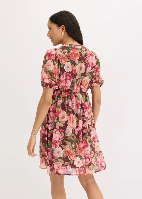 Tunika-Kleid mit Spitze in rot von hinten (Totalaufnahme) - bonprix