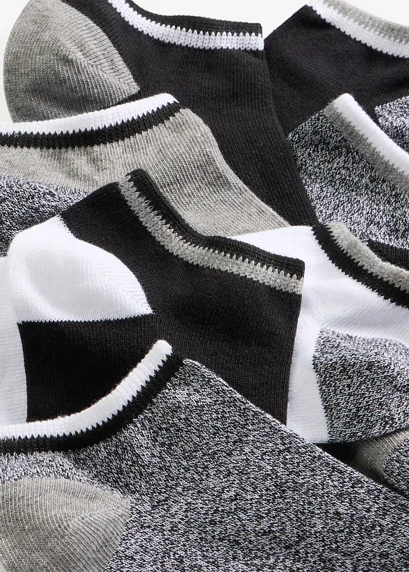 Sneakersocken mit Bio-Baumwolle (7er-Pack) in schwarz - bonprix