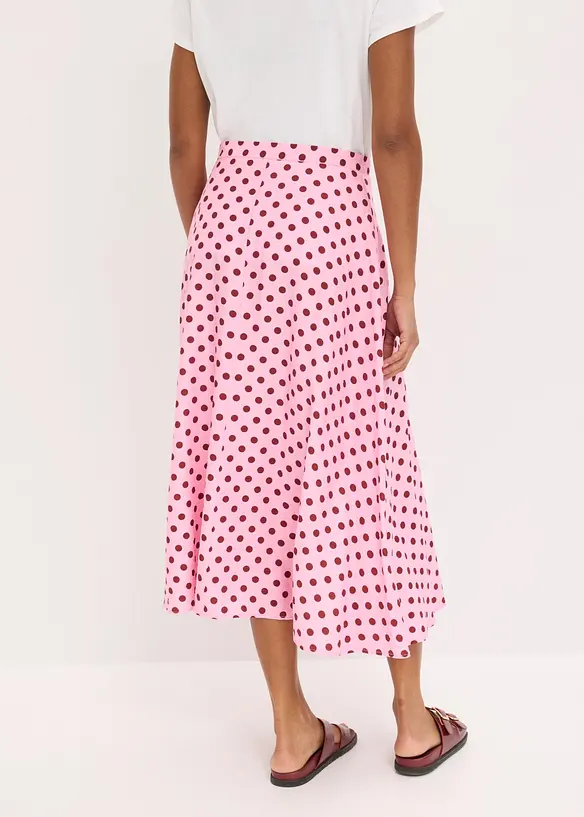 Midirock aus fließendem Viskose-Mix in rosa von hinten - bonprix Midirock aus fließendem Viskose-Mix in rosa von hinten - bonprix