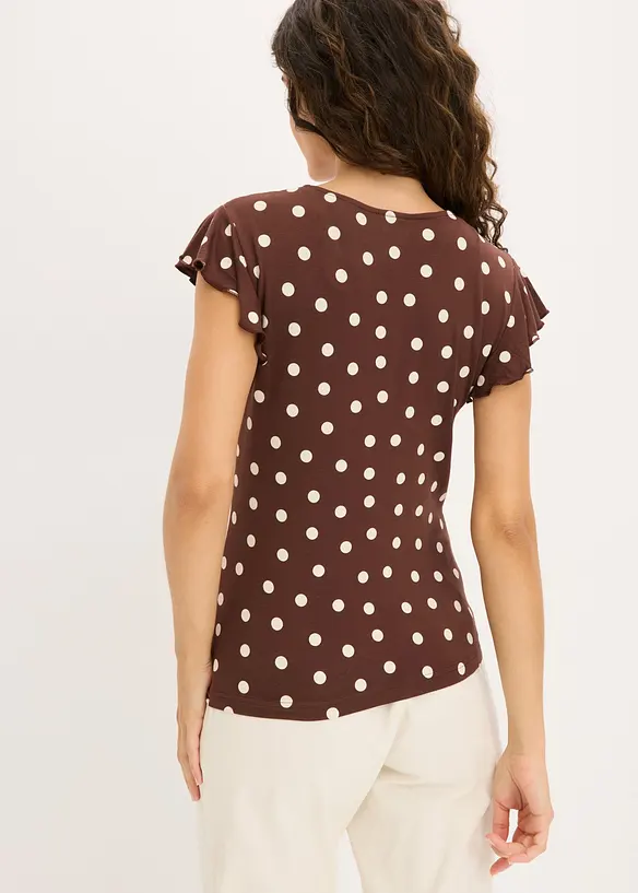 Shirt aus softem Viskose-Mix in braun von hinten (im Anschnitt) - bonprix Shirt aus softem Viskose-Mix in braun von hinten (im Anschnitt) - bonprix