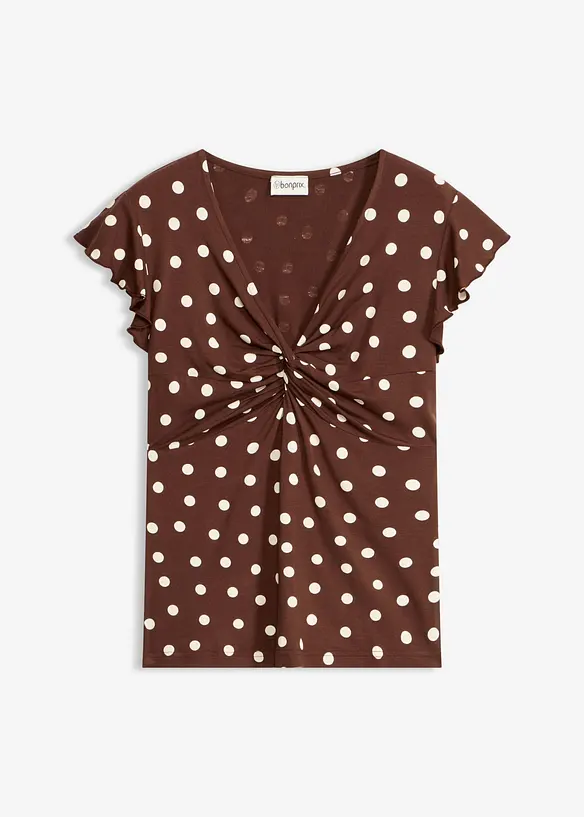 Shirt aus softem Viskose-Mix in braun von vorne - bonprix Shirt aus softem Viskose-Mix in braun von vorne - bonprix
