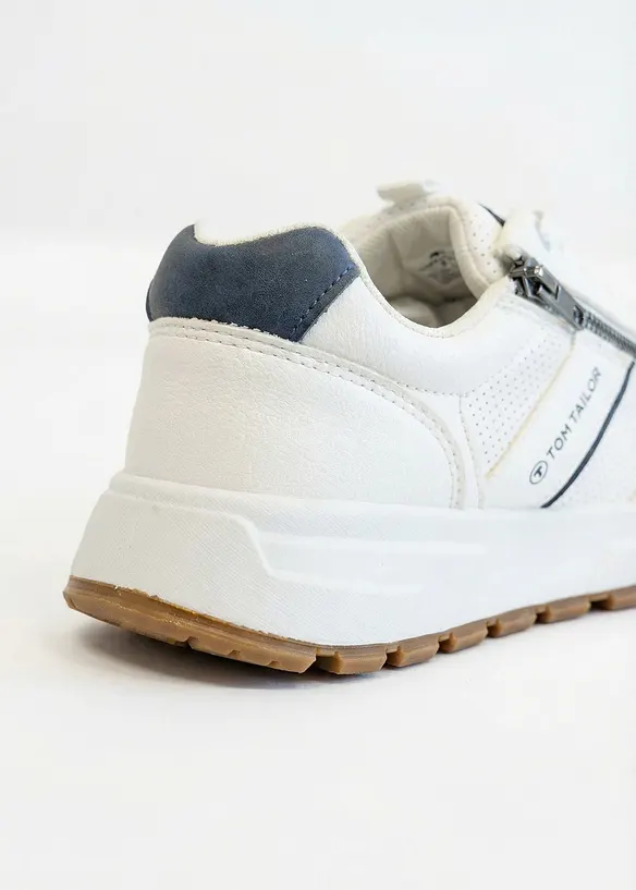 Tom Tailor Sneaker mit Reißverschluss in weiß - Tom Tailor