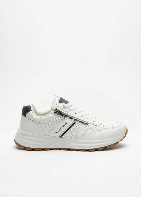 Tom Tailor Sneaker mit Reißverschluss in weiß - Tom Tailor