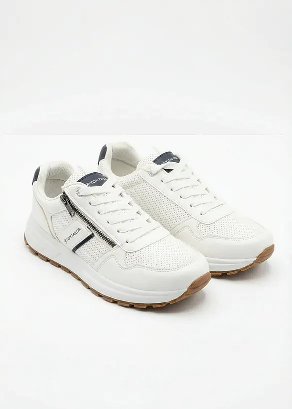 Tom Tailor Sneaker mit Reißverschluss in weiß - Tom Tailor