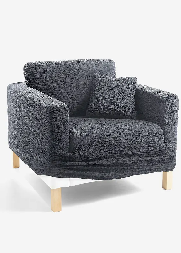 GAICO Husse mit Crincle Design in grau von vorne - bpc living bonprix collection