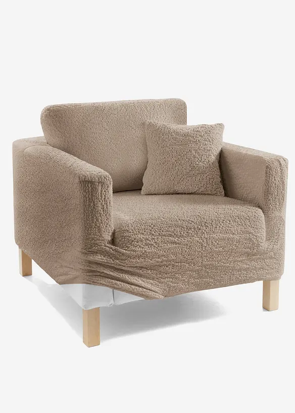 GAICO Husse mit Crincle Design in beige von vorne - bpc living bonprix collection