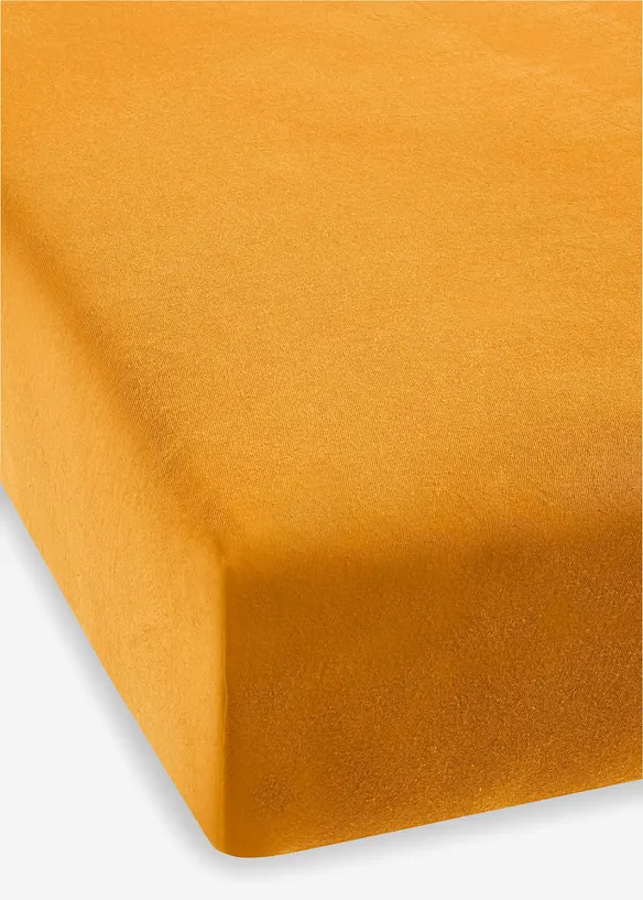 Jersey Spannbettlaken in Trendfarben in braun - bonprix