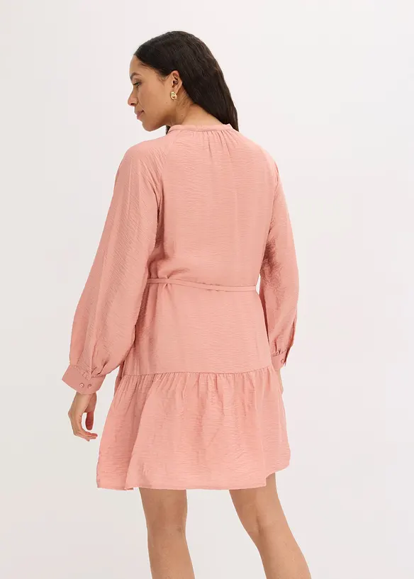 Tunika-Kleid aus softem Viskose-Mix	 in rosa von hinten (Totalaufnahme) - bonprix