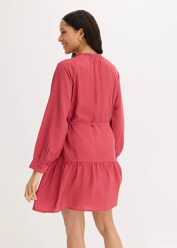 Tunika-Kleid aus softem Viskose-Mix	 in rot von hinten (Totalaufnahme) - bonprix
