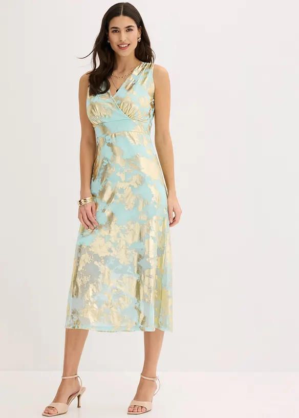 Midikleid in grün von vorne (Totalaufnahme) - bonprix