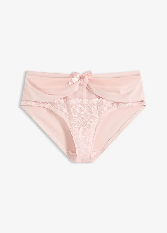 Panty mit recyceltem Polyamid in rosa von vorne - bonprix
