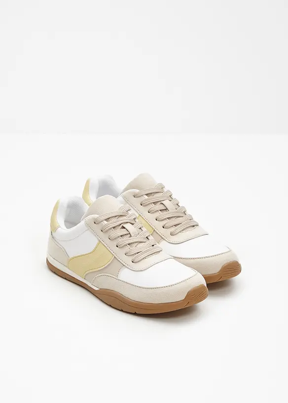 Sneaker im Retrolook in weiß - bonprix