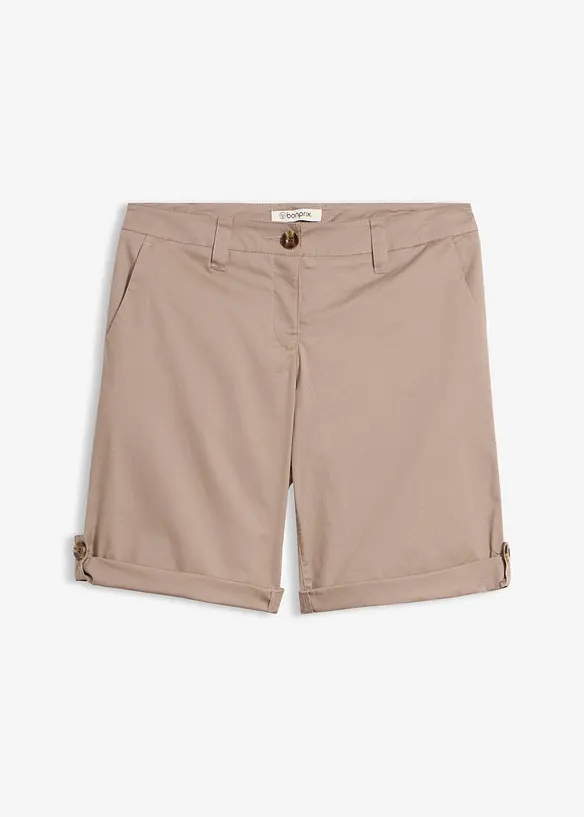 Stretch-Bermuda in braun von vorne - bonprix Stretch-Bermuda in braun von vorne - bonprix