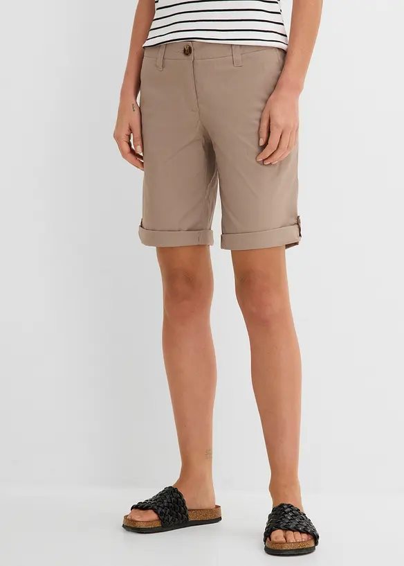 Stretch-Bermuda in braun von vorne - bonprix Stretch-Bermuda in braun von vorne - bonprix