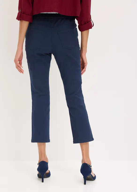 7/8 Schlupfhose mit Stretch in blau von hinten - bonprix