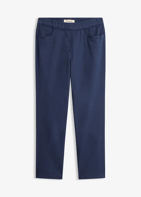 7/8 Schlupfhose mit Stretch in blau von vorne - bonprix
