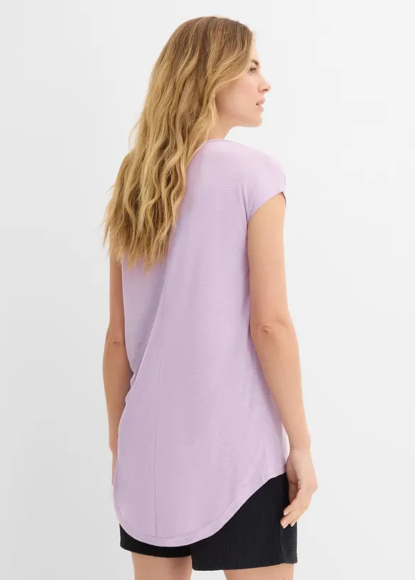 Longshirt aus Viskose-Mischung in lila von hinten (im Anschnitt) - bonprix Longshirt aus Viskose-Mischung in lila von hinten (im Anschnitt) - bonprix