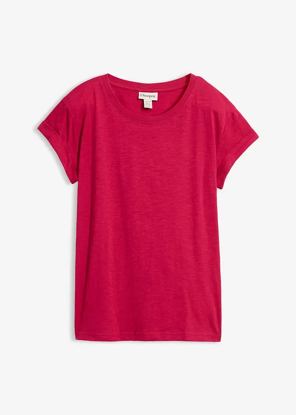 Boxy-Shirt in pink von vorne - bonprix