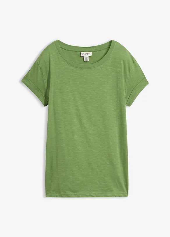 Boxy-Shirt in grün von vorne - bonprix