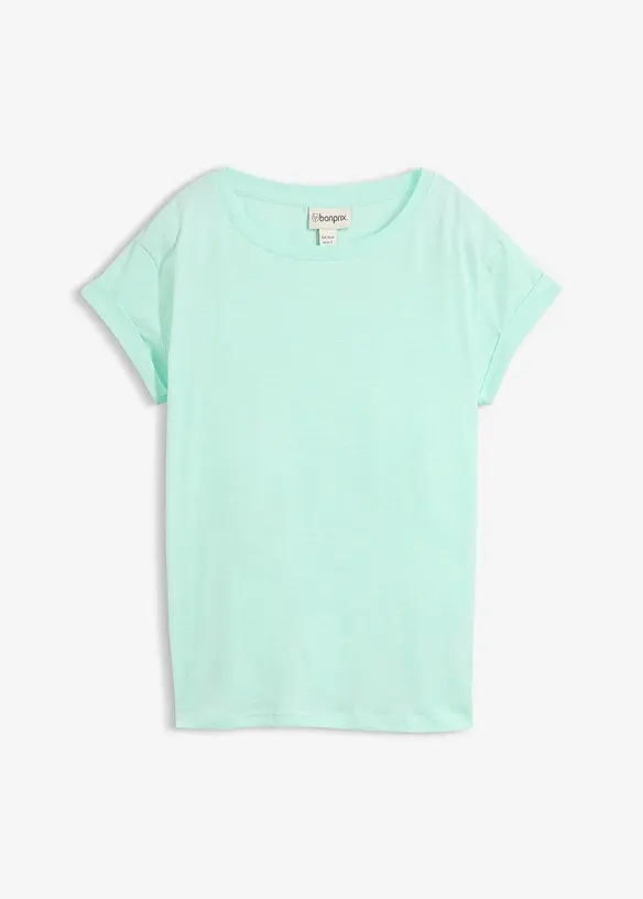 Boxy-Shirt in grün von vorne - bonprix