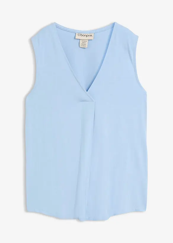 Top aus softem Viskose-Mix in blau von vorne - bonprix