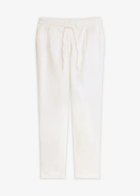 Leinenhose aus einem Leinen-Mix in weiß von vorne - bonprix Leinenhose aus einem Leinen-Mix in weiß von vorne - bonprix