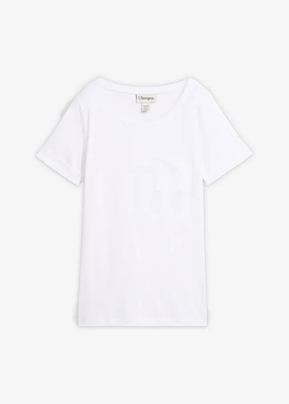Longshirt aus reiner Bio-Baumwolle in weiß von vorne - bonprix Longshirt aus reiner Bio-Baumwolle in weiß von vorne - bonprix