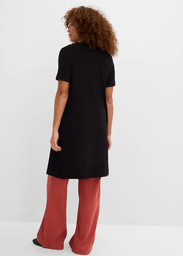 Shirtjacke aus softer Viskose in schwarz von hinten (im Anschnitt) - bonprix Shirtjacke aus softer Viskose in schwarz von hinten (im Anschnitt) - bonprix