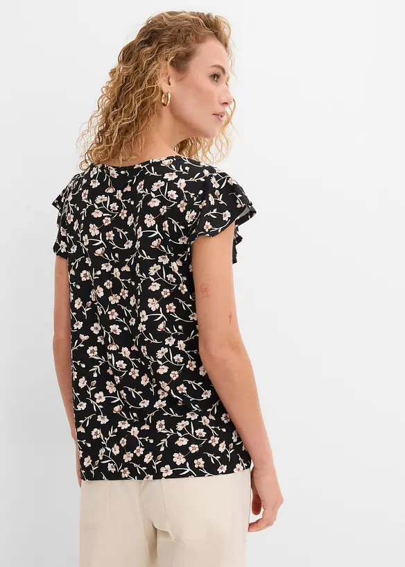 Shirt in schwarz von hinten (im Anschnitt) - bonprix