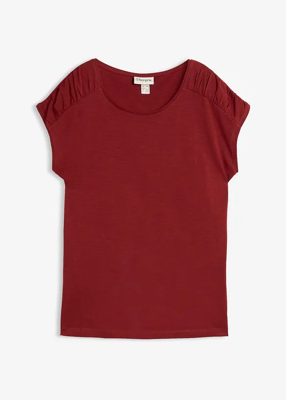 Boxy-Shirt, kurzarm in rot von vorne - bonprix