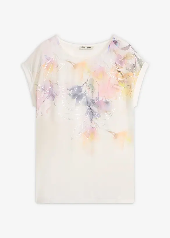 Shirtbluse in weiß von vorne - bonprix