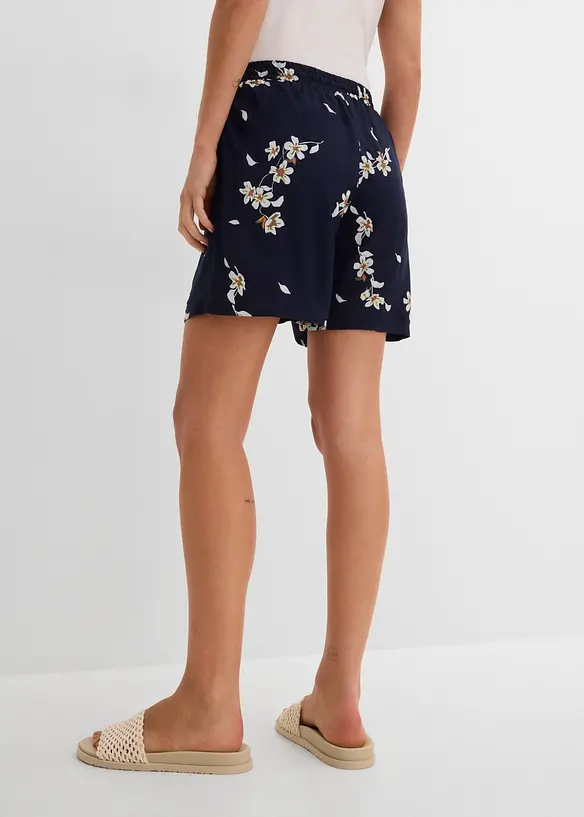 Shorts aus Viskose (2er Pack) in blau von hinten - bonprix