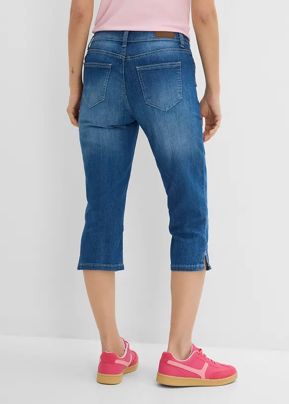 Capri-Jeans, 2er-Pack in blau von hinten - bonprix