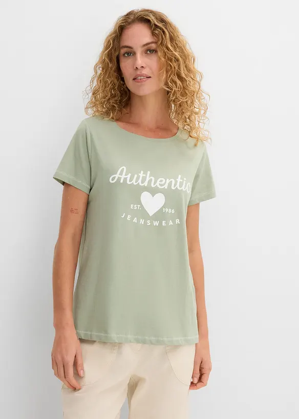 T-Shirt in grün von vorne (im Anschnitt) - bonprix T-Shirt in grün von vorne (im Anschnitt) - bonprix