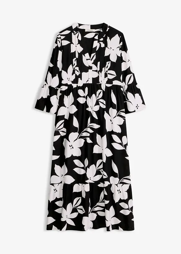 Maxikleid in schwarz von vorne - bonprix