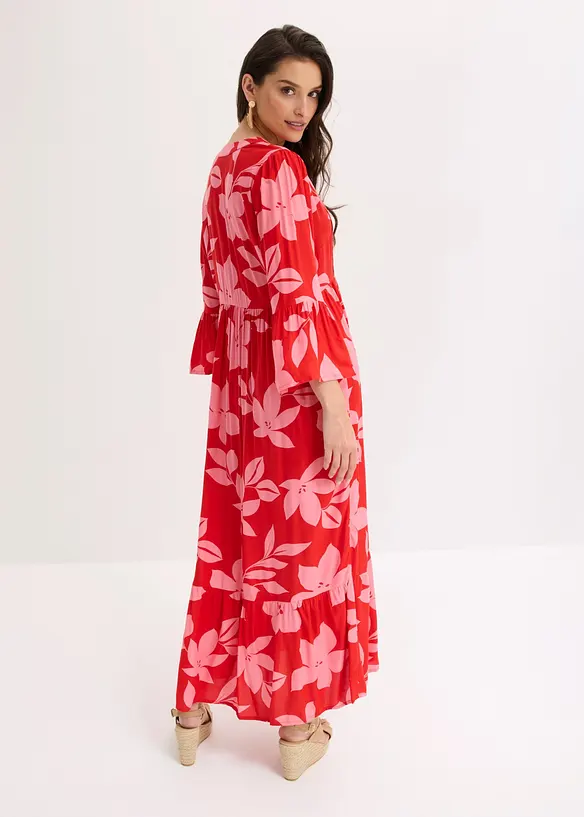 Maxikleid in rot von hinten (Totalaufnahme) - bonprix