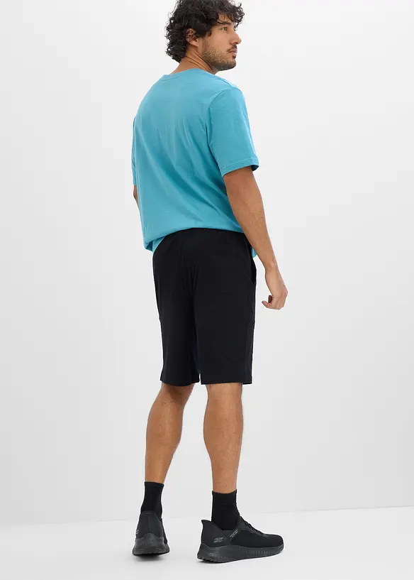 T-Shirt und Shirt-Bermuda (2-tlg.Set) in blau von hinten (Totalaufnahme) - bonprix