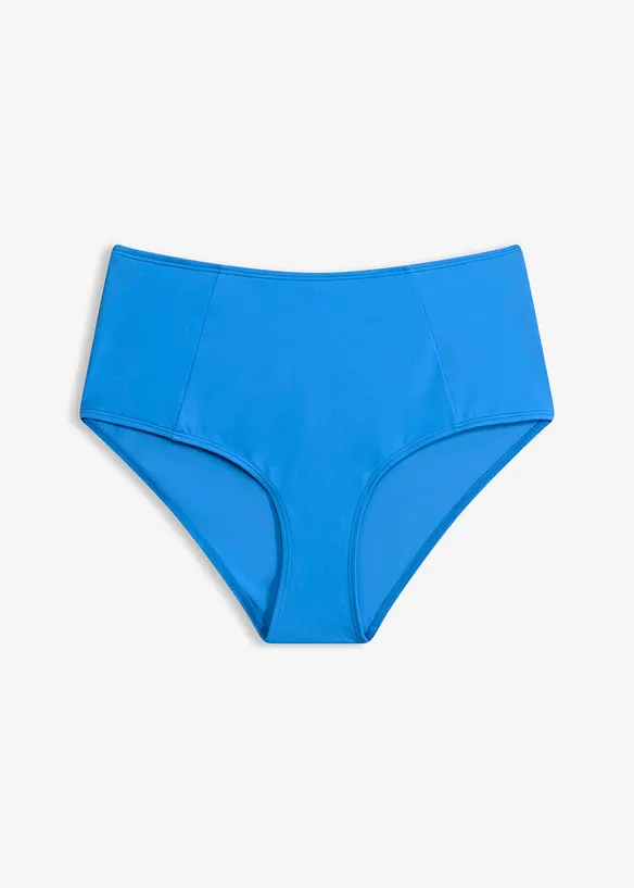 Highwaist-Bikinihose in blau von vorne - bonprix