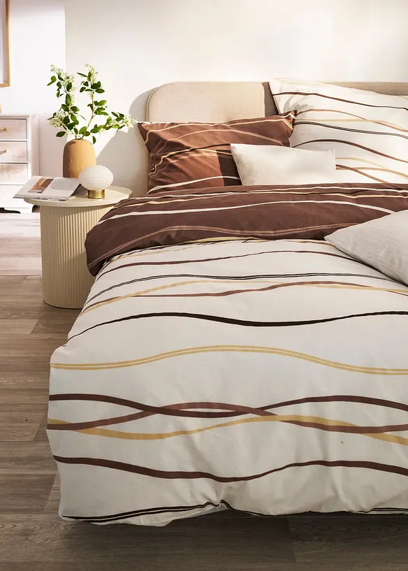Wendbare Linon-Bettwäsche in braun (Ambiente) - bonprix
