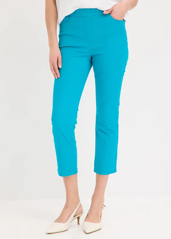 7/8 Schlupfhose mit Stretch in blau von vorne - bonprix